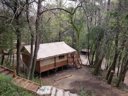 tente en toile et bois - camping Les Bords De Cèze photo 3