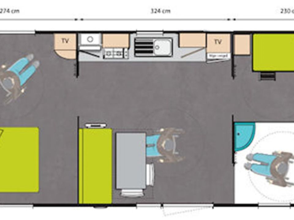 Cliquez pour découvrir toutes les photos de l'HÉBERGEMENT ! mobil-home - camping L'Endorph'in photo 5