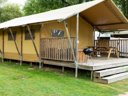 tente en toile et bois - camping Le Rivage Civraisien photo 1