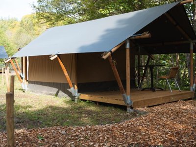 tente en toile et bois - Le Hameau De L'Ourthe photo 12