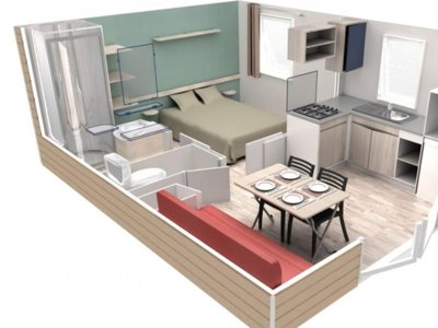 Cliquez pour découvrir toutes les photos de l'HÉBERGEMENT ! mobil-home - Les Lauriers Roses photo 2