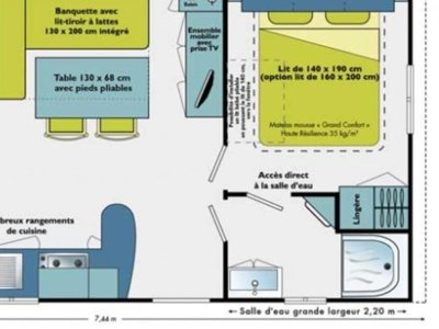 Cliquez pour découvrir toutes les photos de l'HÉBERGEMENT ! mobil-home - Les Lauriers Roses photo 7