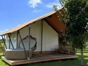 tente en toile et bois - camping Glamping Kolpa Resort photo 9