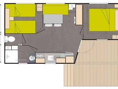 Cliquez pour découvrir toutes les photos de l'HÉBERGEMENT ! mobil-home - Domaine De Corneuil photo 7