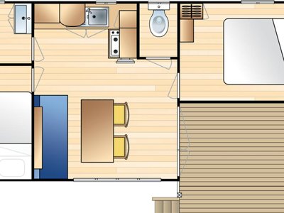 Cliquez pour découvrir toutes les photos de l'HÉBERGEMENT ! mobil-home - Les Sables D'argent photo 4