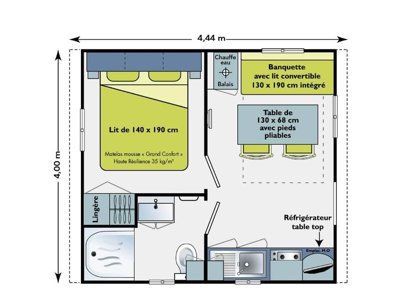 Cliquez pour découvrir toutes les photos de l'HÉBERGEMENT ! mobil-home - Le Marqueval photo 4