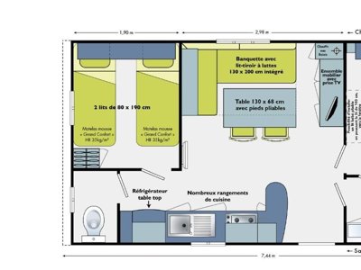 Cliquez pour découvrir toutes les photos de l'HÉBERGEMENT ! mobil-home - Le Marqueval photo 8