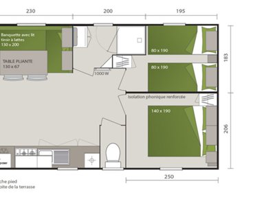Cliquez pour découvrir toutes les photos de l'HÉBERGEMENT ! mobil-home - Le Marqueval photo 6