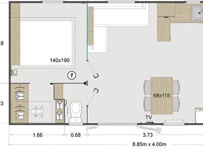 Cliquez pour découvrir toutes les photos de l'HÉBERGEMENT ! mobil-home - L'Arbre D'Or photo 8