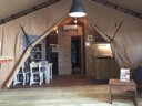 tente en toile et bois - camping Les Franquettes photo 2