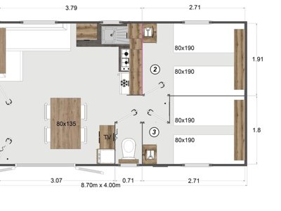 Cliquez pour découvrir toutes les photos de l'HÉBERGEMENT ! mobil-home - Ushuaïa Villages La Maïade photo 6