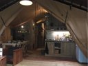 Cliquez pour découvrir toutes les photos de l'HÉBERGEMENT ! tente en toile et bois - camping Maeva Escapades Millau Plage photo 7