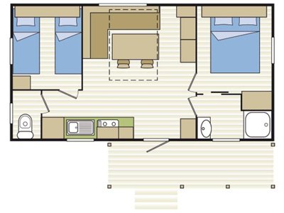 Cliquez pour découvrir toutes les photos de l'HÉBERGEMENT ! mobil-home - Paradis - Naia Village photo 8