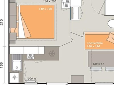 Cliquez pour découvrir toutes les photos de l'HÉBERGEMENT ! mobil-home - Paradis - Naia Village photo 6