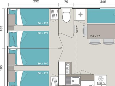 Cliquez pour découvrir toutes les photos de l'HÉBERGEMENT ! mobil-home - Paradis - Naia Village photo 2