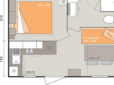 Cliquez pour découvrir toutes les photos de l'HÉBERGEMENT ! mobil-home - Paradis - Naia Village photo 6