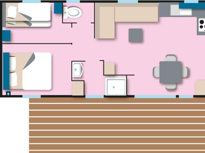 Cliquez pour découvrir toutes les photos de l'HÉBERGEMENT ! mobil-home - La Roseraie photo 2