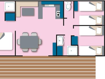 Cliquez pour découvrir toutes les photos de l'HÉBERGEMENT ! mobil-home - La Roseraie photo 2
