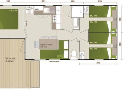 Cliquez pour découvrir toutes les photos de l'HÉBERGEMENT ! mobil-home - Flower Au Bois Des Biches photo 7