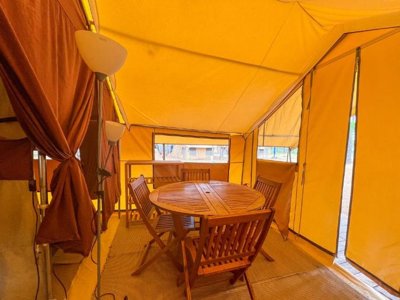 tente en toile et bois - La Tamarissière photo 2