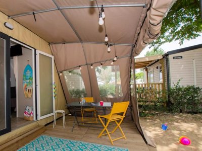 Cliquez pour découvrir toutes les photos de l'HÉBERGEMENT ! bungalow toilé - Les Jardins D'Agathe **** photo 9