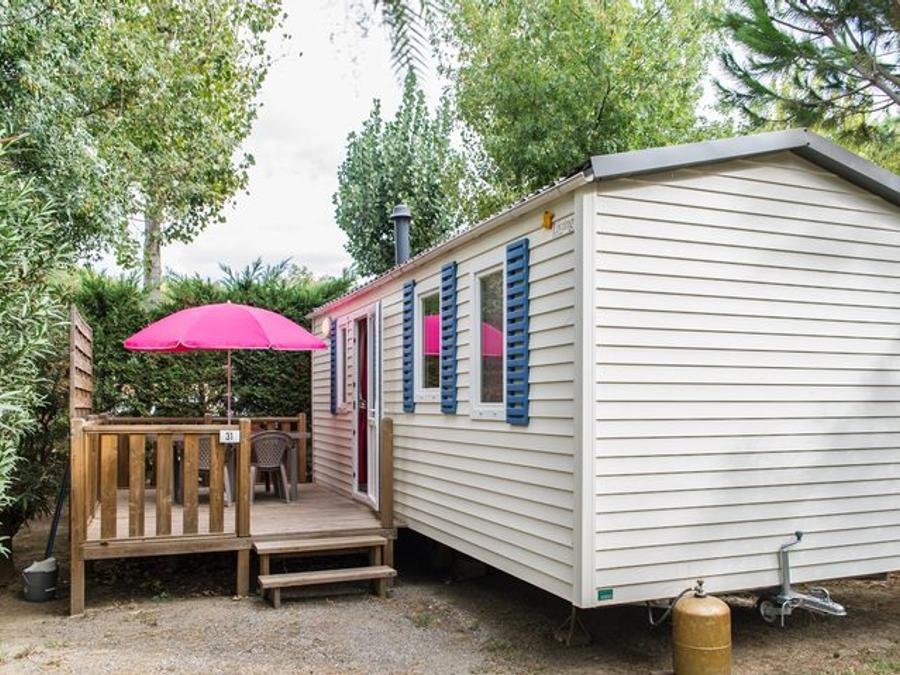 Camping Pas Cher vous présente avec son site Officiel campingpascher.fr, le Camping La Plage Argelès classé 3 étoiles, situé sur la commune de Argelès-sur-mer dans le département Pyrénées-orientales (Languedoc Roussillon) en France. Le camping La Plage Argelès, vous présente un hébergement de type mobil-home de 23 m². Le camping La Plage Argelès vous propose du lundi 08 juin au lundi 15 juin 2026, en promotion à -15% pour 7 nuits à 379,95 € au lieu de 447,0 € soit une Économie de 67,05 €. Cette location propose 64 dates différentes pour réserver votre séjour. Découvrez également les 11 autres gammes d'hébergements du camping. Les Avis clients pour le Camping La Plage Argelès sont excellents avec une note moyenne de 8 sur 10. Mer, Piscine extérieure, Aire de jeux enfants, Ping-pong, Pétanque, Terrain multisports, Dépôt de pain, Snack/Bar, Supermarché,... En savoir plus : cliquez-ICI.