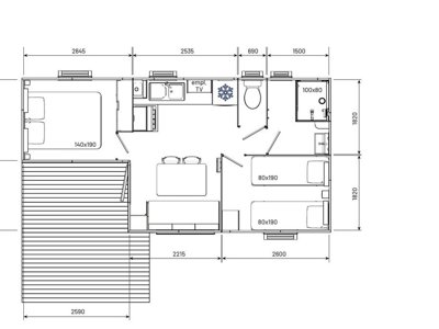 Cliquez pour découvrir toutes les photos de l'HÉBERGEMENT ! mobil-home - Le Pearl - Paradis photo 3