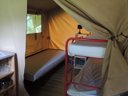 tente en toile et bois - camping Les Eychecadous photo 3