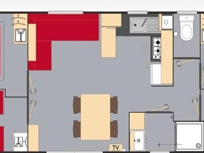 Cliquez pour découvrir toutes les photos de l'HÉBERGEMENT ! mobil-home - Landes Bleues photo 3