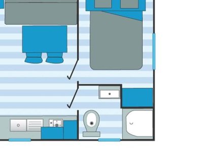 Cliquez pour découvrir toutes les photos de l'HÉBERGEMENT ! mobil-home - Landes Bleues photo 4