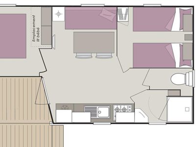 Cliquez pour découvrir toutes les photos de l'HÉBERGEMENT ! mobil-home - Flower Beauchêne photo 6