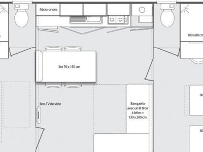 Cliquez pour découvrir toutes les photos de l'HÉBERGEMENT ! mobil-home - Flower Beauchêne photo 7