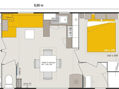 Cliquez pour découvrir toutes les photos de l'HÉBERGEMENT ! mobil-home - Flower Beauchêne photo 5