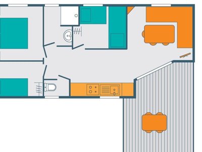 mobil-home - Le Malazéou (Wellness Sport Camping) photo 13