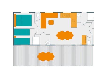 Cliquez pour découvrir toutes les photos de l'HÉBERGEMENT ! mobil-home - Le Malazéou (Wellness Sport Camping) photo 2