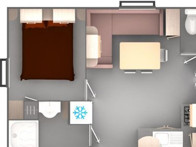 Cliquez pour découvrir toutes les photos de l'HÉBERGEMENT ! mobil-home - Le Moulin Du Pont D'Alies photo 8