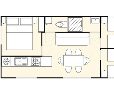 Cliquez pour découvrir toutes les photos de l'HÉBERGEMENT ! mobil-home - Le Clos De Barbey photo 6