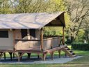 tente en toile et bois - camping Le Clos Du Blavet photo 6