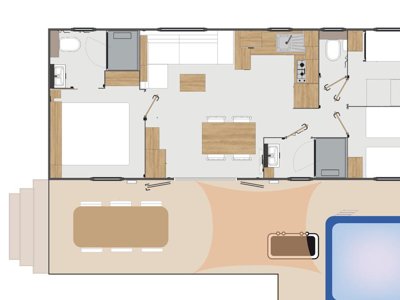Cliquez pour découvrir toutes les photos de l'HÉBERGEMENT ! mobil-home - Oyam photo 7