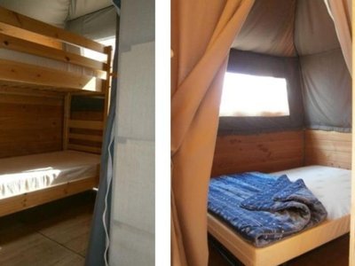 Cliquez pour découvrir toutes les photos de l'HÉBERGEMENT ! tente en toile et bois - Oyam photo 3