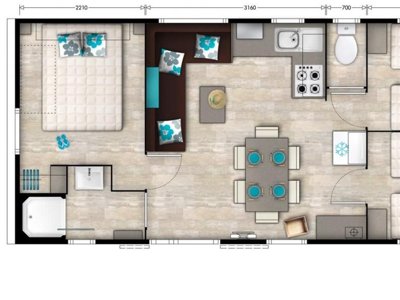 Cliquez pour découvrir toutes les photos de l'HÉBERGEMENT ! mobil-home - Le Panoramic photo 4