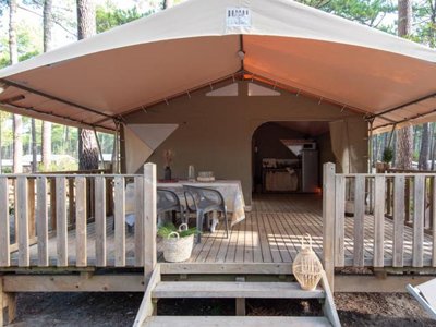 tente en toile et bois - Club Plage Sud 4*- MS VACANCES photo 1