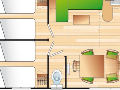 Cliquez pour découvrir toutes les photos de l'HÉBERGEMENT ! mobil-home - Le Bois Joli photo 2