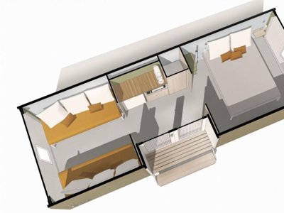 Cliquez pour découvrir toutes les photos de l'HÉBERGEMENT ! bungalow toilé - Les Chenes Verts photo 4