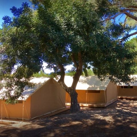 Cliquez pour découvrir toutes les photos de l'HÉBERGEMENT ! tente toile et bois - Cambrils Caban photo 2
