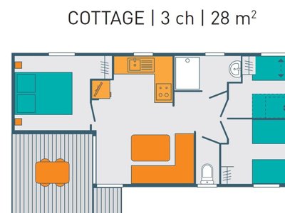 Cliquez pour découvrir toutes les photos de l'HÉBERGEMENT ! mobil-home - De La Dune Bleue photo 6