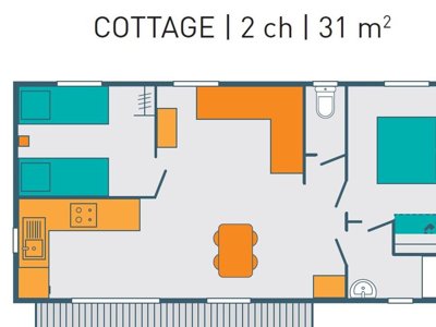 Cliquez pour découvrir toutes les photos de l'HÉBERGEMENT ! mobil-home - De La Dune Bleue photo 6