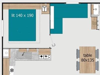 Cliquez pour découvrir toutes les photos de l'HÉBERGEMENT ! mobil-home - De La Dune Bleue photo 7