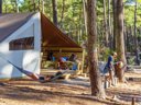 Cliquez pour découvrir toutes les photos de l'HÉBERGEMENT ! tente en toile et bois - camping De La Dune Bleue photo 7