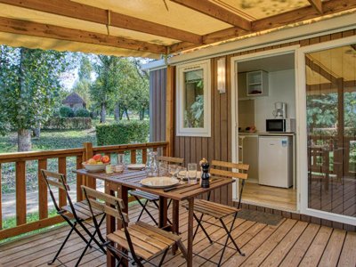 Cliquez pour découvrir toutes les photos de l'HÉBERGEMENT ! mobil-home - Le Rocher De La Cave photo 2